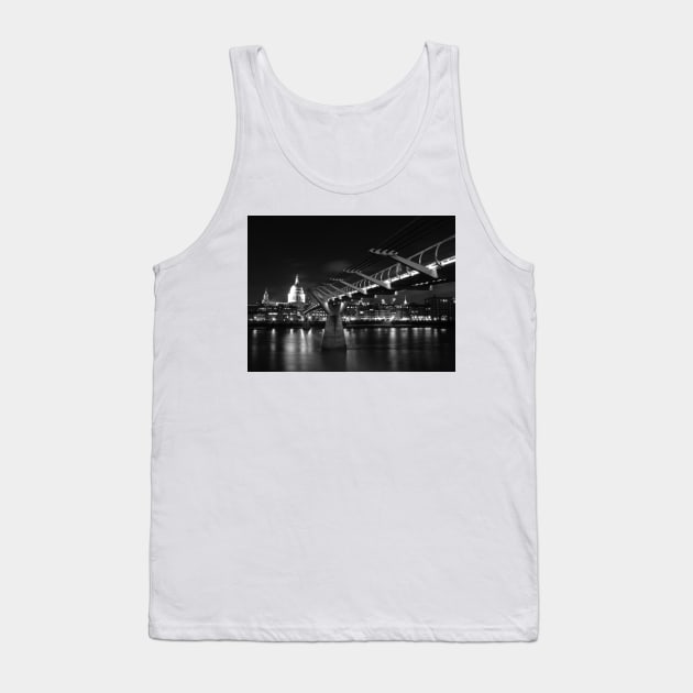 Millennium Bridge and St Paul`s Cathedral, London Tank Top by Chris Petty